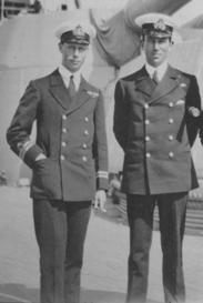 HMS Prince Albert with John G Cliff-McCulloch & Staff Sgt Greigg on HMS Malaya